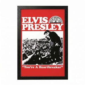 Sun Records - Elvis: Heartbreaker - 11x17 Framed Gel Coat