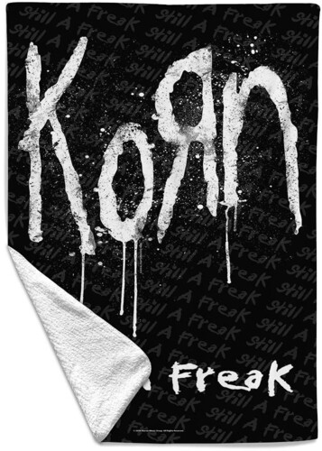 Rocksax - Korn - Still A Freak - Sherpa Fleece Throw (50 in x 60 in) (Black)